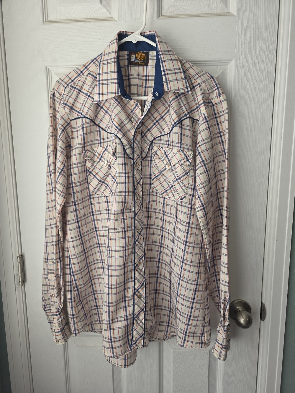 Kenny Rodgers By Karmen Western Pearl Snap W/pockets Size L
